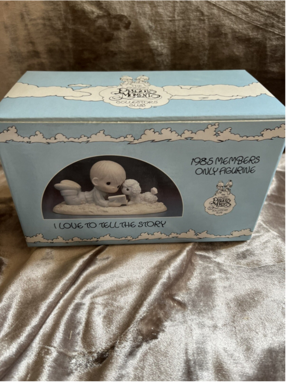 Precious Moments Figurine. ''I LOVE TO TELL THE STORY" WITH BOX